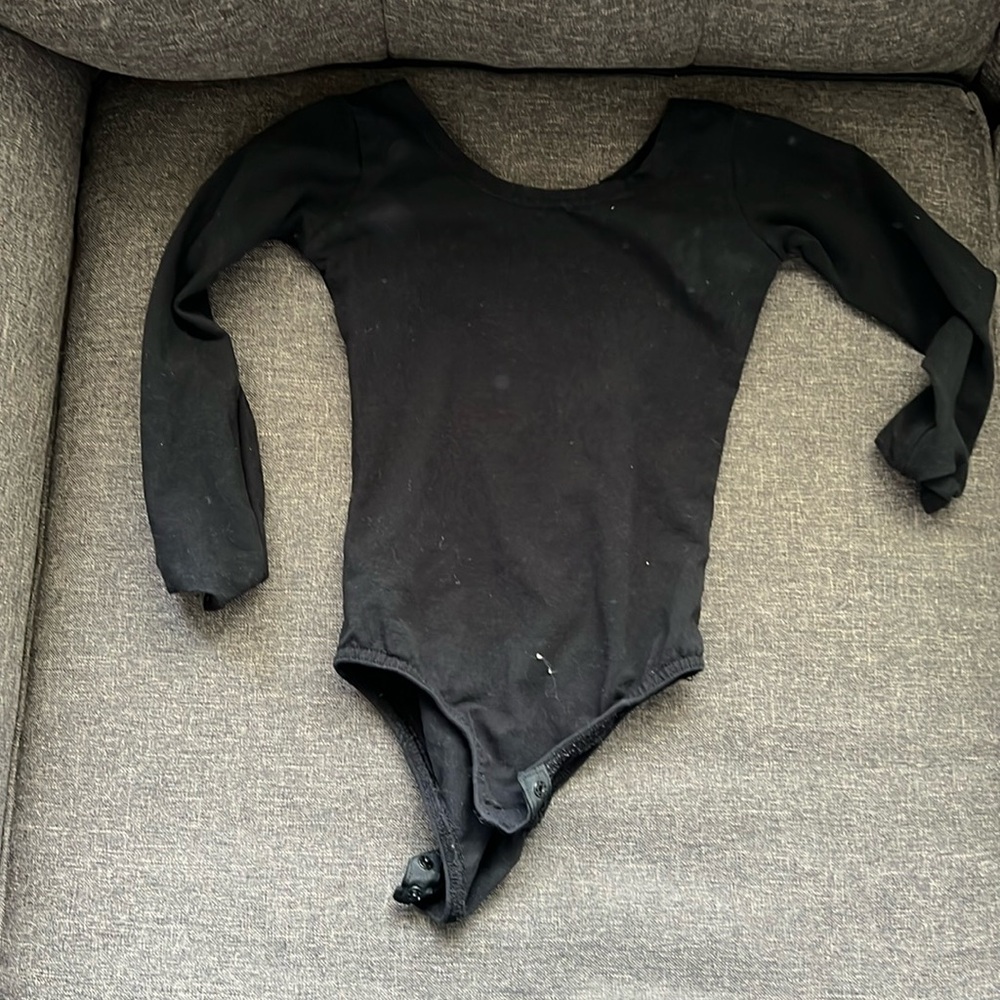 3 Pack Black Body-Suit - no size noted but worn at age 3.5